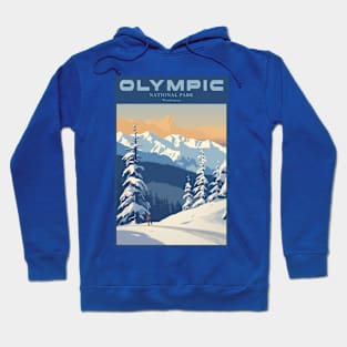 Olympic National Park Vintage Travel Poster Hoodie